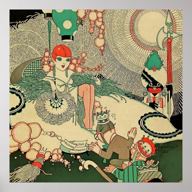 Poster cobrir da revista "Homage" de 1927 por J. Carlos (Frente)