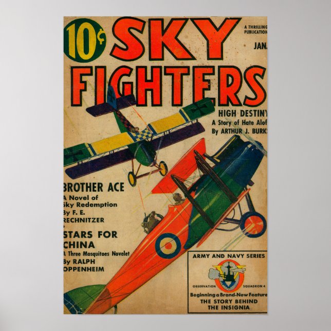 Póster Cobrir da revista Sky Fighters (Frente)