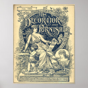 Póster Cobrir da revista Vintage Art Nouveau 1893