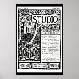 Póster Cobrir da revista Vintage Nouveau Art