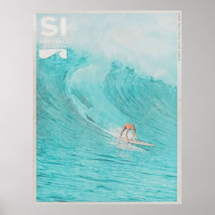Poster cobrir da revista vintage surf
