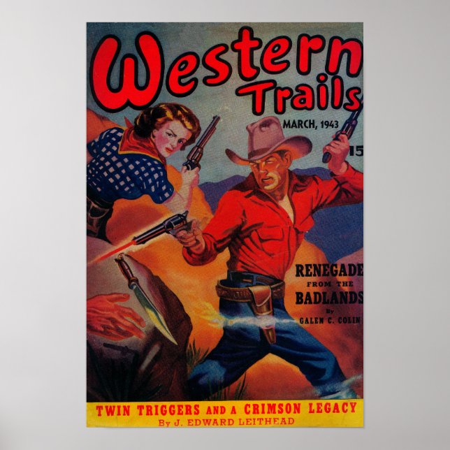 Poster Cobrir da revista Western Trails (Frente)