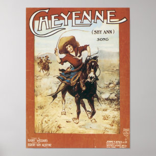 Póster Cobrir de Canais de Cheyenne Vintage