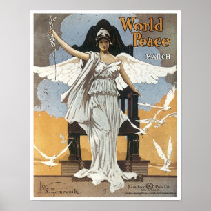 Poster Cobrir de Canais de Marcha da Paz Mundial