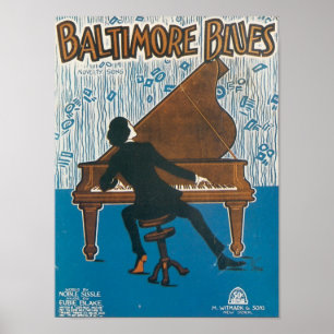 Póster Cobrir de Canais de Visita Baltimore Blues