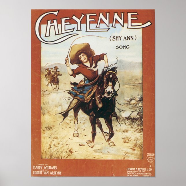 Póster Cobrir de Canalização Cheyenne Vintage (Frente)