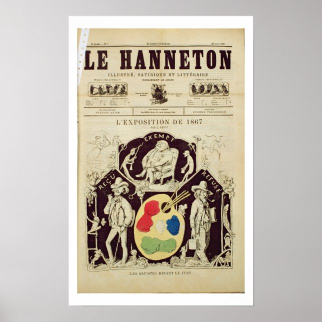 Poster Cobrir de "Le Hanneton", que retrata "The Artists  (Frente)