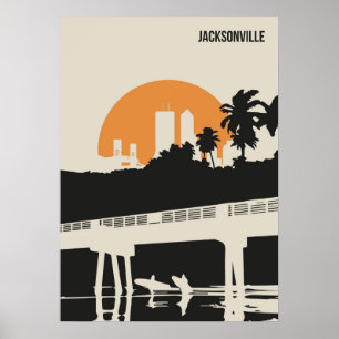 Poster Cobrir de Livro Mínimo da Jacksonville Florida