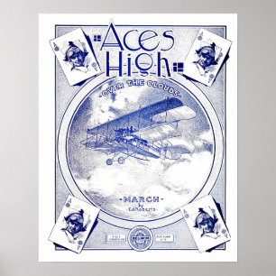Poster Cobrir de Música Aeronáutica de Planilha Aces Hi