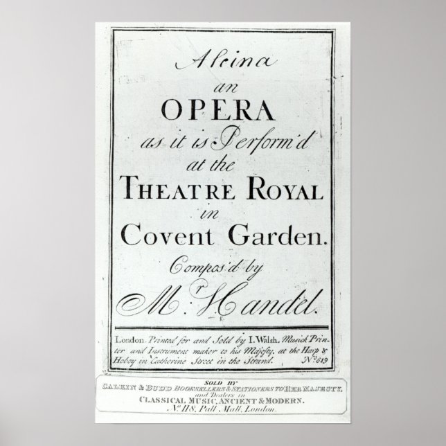 Póster Cobrir de Música Folha para Alcina (Frente)