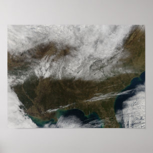 Poster Cobrir de neve que estica de Texas do nordeste