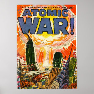 Poster Cobrir de quadrinhos da Guerra Atômica