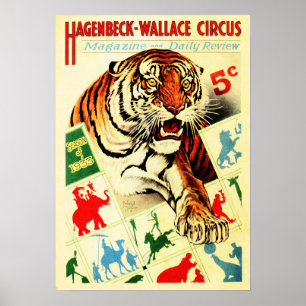 Poster Cobrir de revisão da revista HAGENBECK WALLACE CI