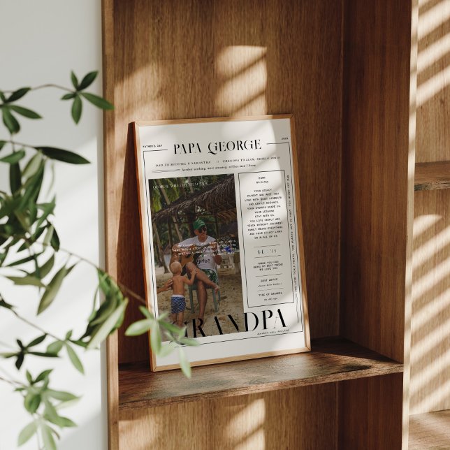 Poster Cobrir de Revista Mínima Moderna | Avô (Criador carregado)