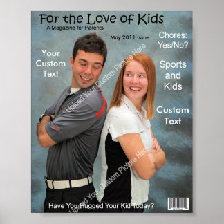 Poster Cobrir de Revista Personalizada, Crianças