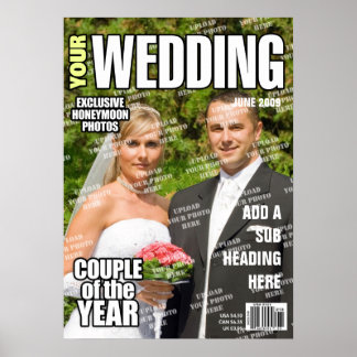 Póster Cobrir de Revista Personalizada de Casamento