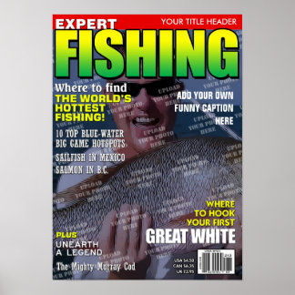 Póster Cobrir de Revista Personalizada de Pesca