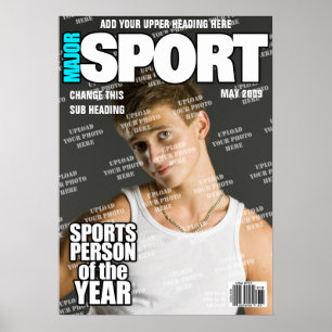 Poster Cobrir de Revista Personalizada Esportiva