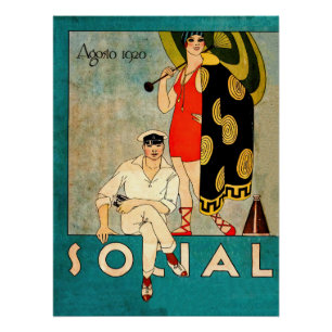 Póster Cobrir de revista social