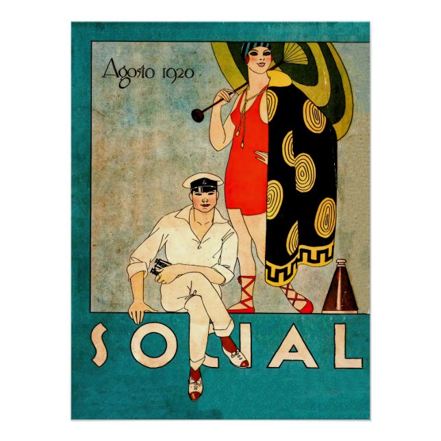 Póster Cobrir de revista social (Frente)