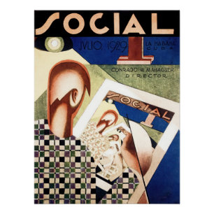 Póster Cobrir de revista social