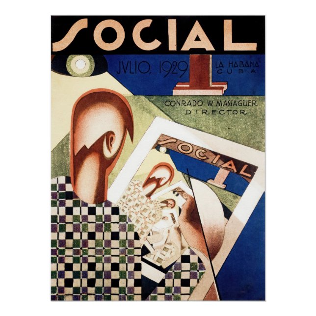 Póster Cobrir de revista social (Frente)