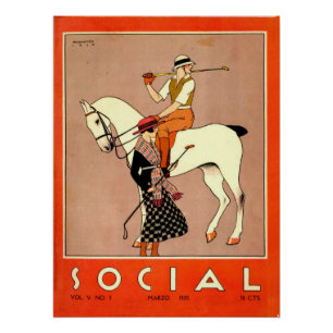 Póster Cobrir de revista social