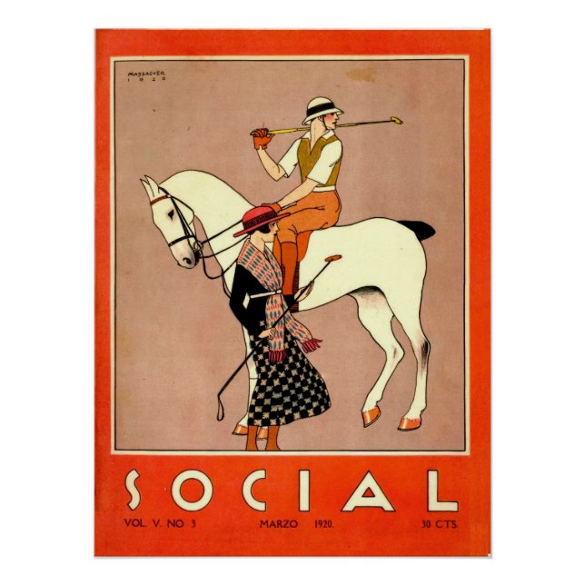 Póster Cobrir de revista social (Frente)