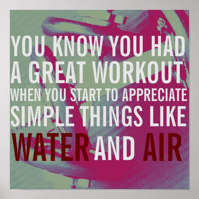 Póster cobrir de texto de motivação de malhação (Frente)