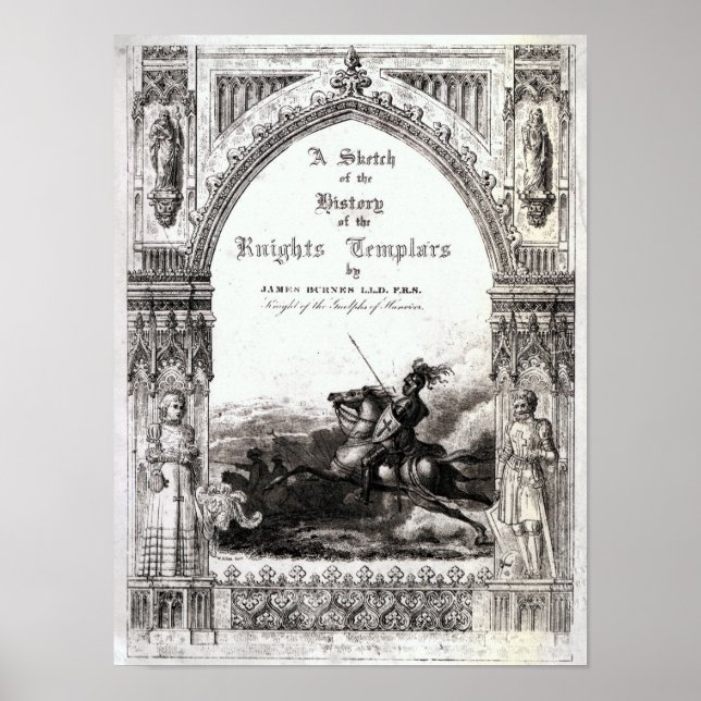 Póster Cobrir de Um Desenho da História dos Cavaleiros (Frente)