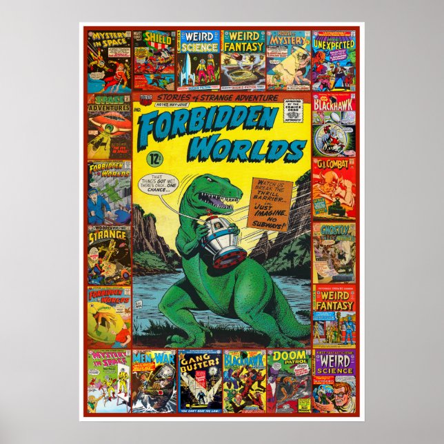 Poster Cobrir DE VINTAGE COMIC BOOK 1950S-60S (Frente)
