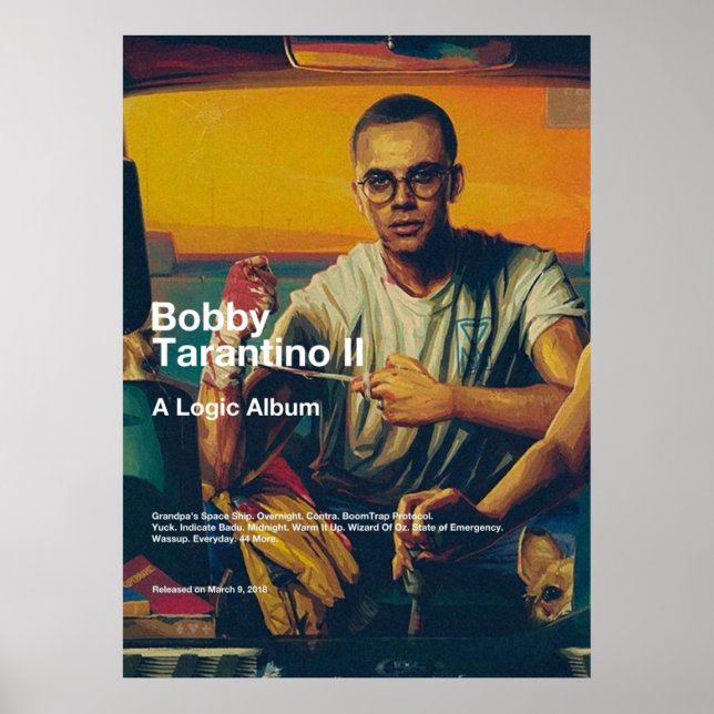 Poster Cobrir do Álbum Logic Bobby Tarantino II (Frente)
