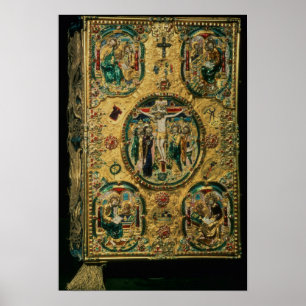 Póster Cobrir do evangelho, ouro com repousse