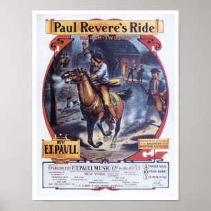 Poster Cobrir do livro de música de Paul Revere
