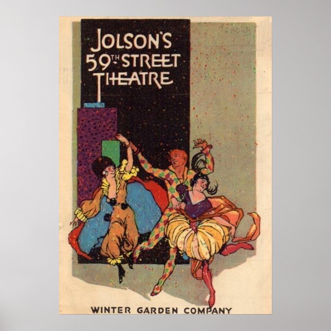 Poster cobrir do playbill do Al Jolson de 1923 (Frente)