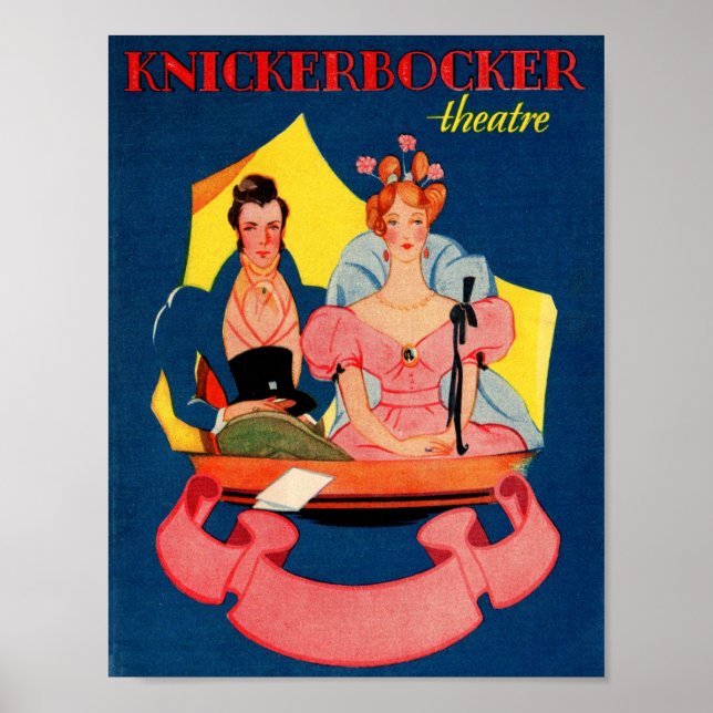 Poster cobrir do playbill do Teatro do Knickerbocker (Frente)