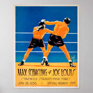 Poster Cobrir do Programa Vintage Schmeling vs. Lewis