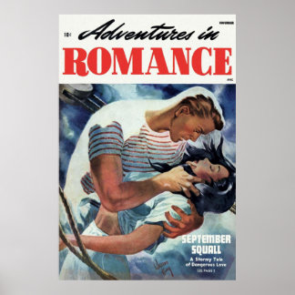 Poster Cobrir do Vintage Romance Comic Book