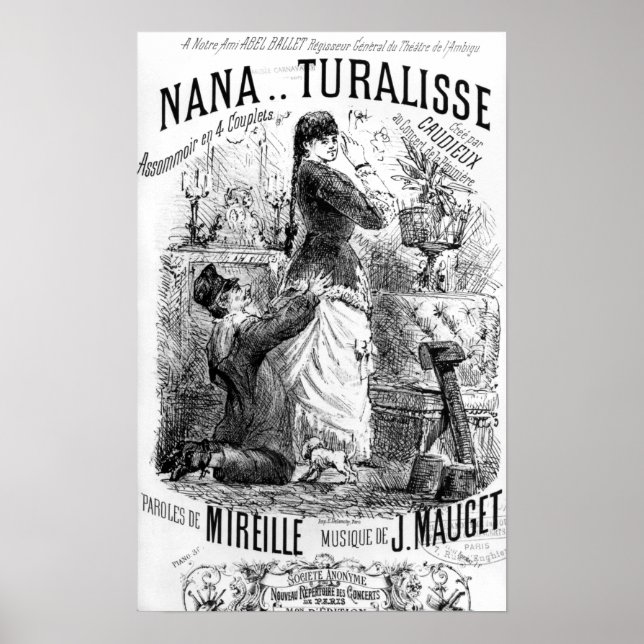 Póster Cobrir frontal de uma folha de pontuação (Frente)