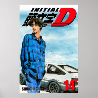 Poster Cobrir inicial de manga D Takumi Fujiwara