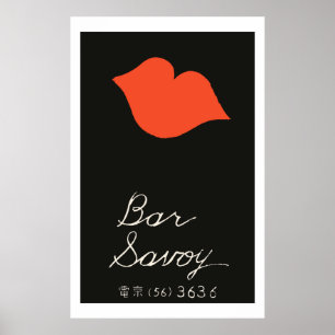 Poster Cobrir japonês da caixa de fósforos do vintage