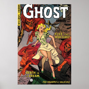 Poster Cobrir para Ghost História em quadrinhos Vintage C