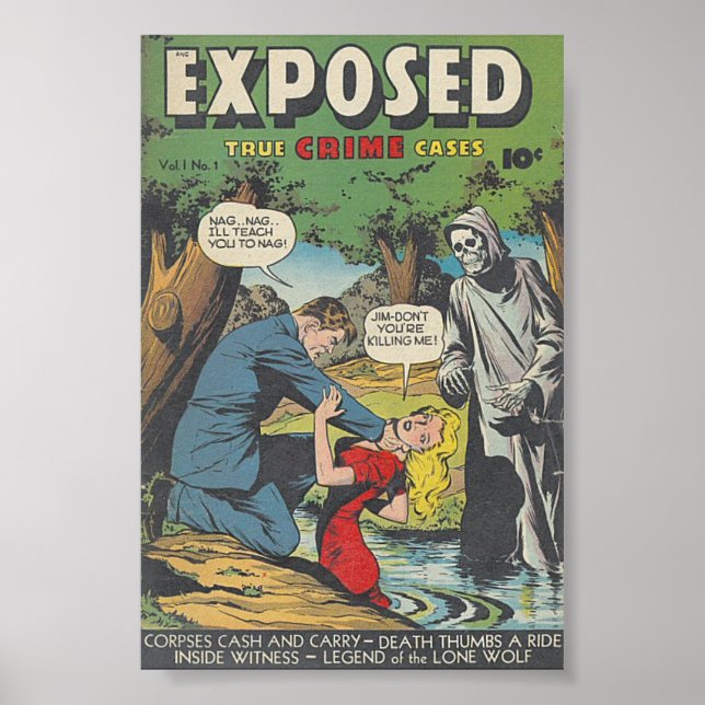 Poster Cobrir Vintage Comic (Frente)