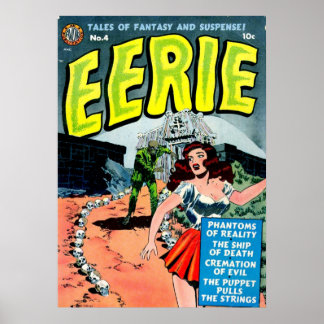 Poster Cobrir Vintage Creepy Comic