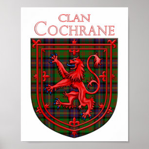 Poster Cochrane Tartan Scottish Xadrez Lion Rampant