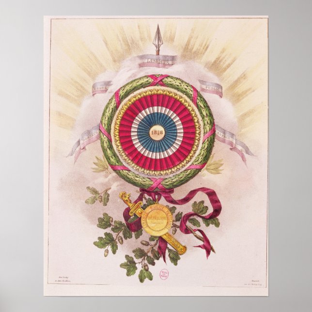 Póster Cockade, emblema de 1848 (Frente)