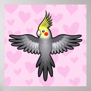 Póster Cockatiel Love