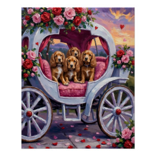 Póster Cocker Spaniel Dia dos Namorados