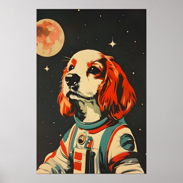 Poster Cocker Spaniel Spaniel Astronaut Poster, Cocker (Frente)