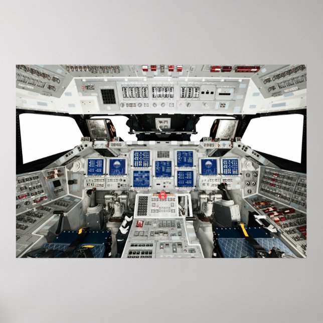 Póster Cockpit de Detecção de Shuttle de Espaço OV-103 (Frente)